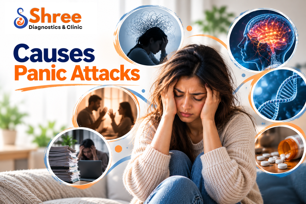 How to Stop Panic Attacks: Symptoms, Causes & Treatment causes panic attacks with original shree logo